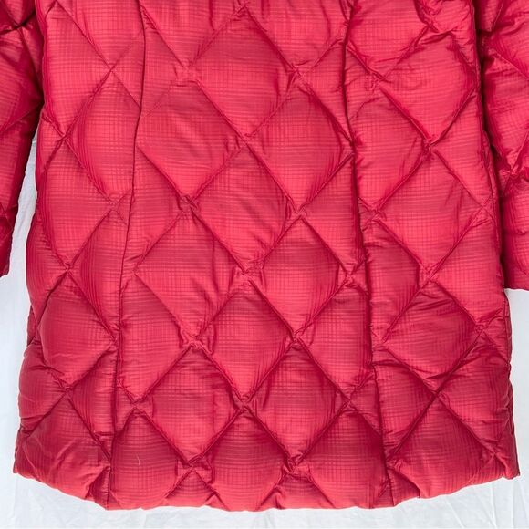 Eddie Bauer 650 Down Parka Sz L Red Long Puffer Jacket Hooded - Picture 11 of 16